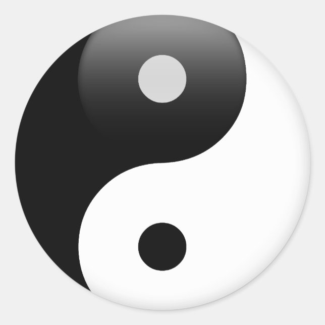 Sticker Rond Ying Yang - Yin et Yang Taoism (Devant)