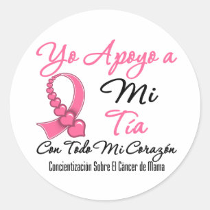 Sticker Rond Yo Apoyo par MI Tía - Cáncer de Maman