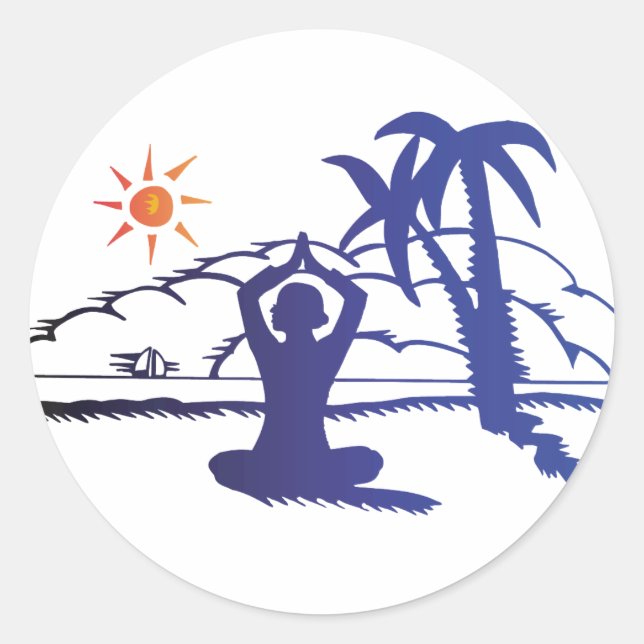 Sticker Rond Yoga (Devant)