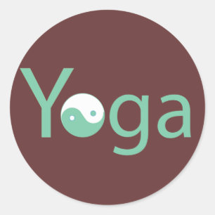 Sticker Rond Yoga avec Yin Yang