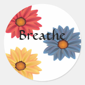 Sticker Rond Yoga Breathe