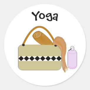 Sticker Rond Yoga mignon