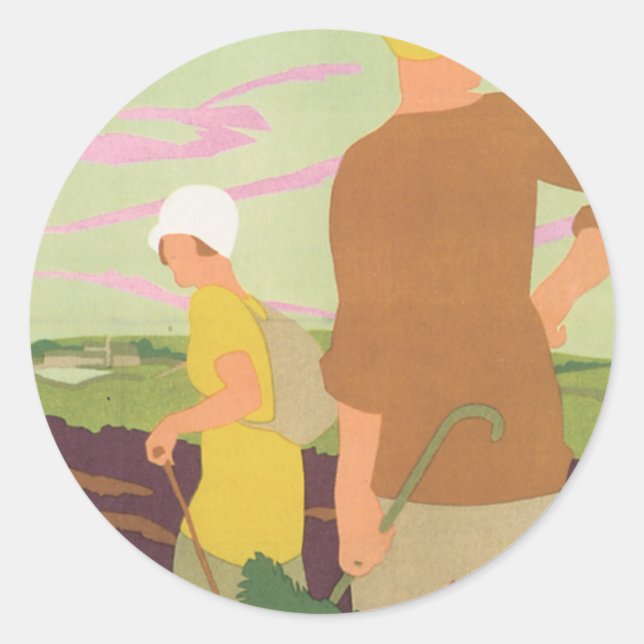 Sticker Rond Yorkshire Moors (Devant)