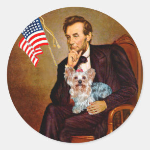 Sticker Rond Yorkshire Terrier (T) - Lincoln