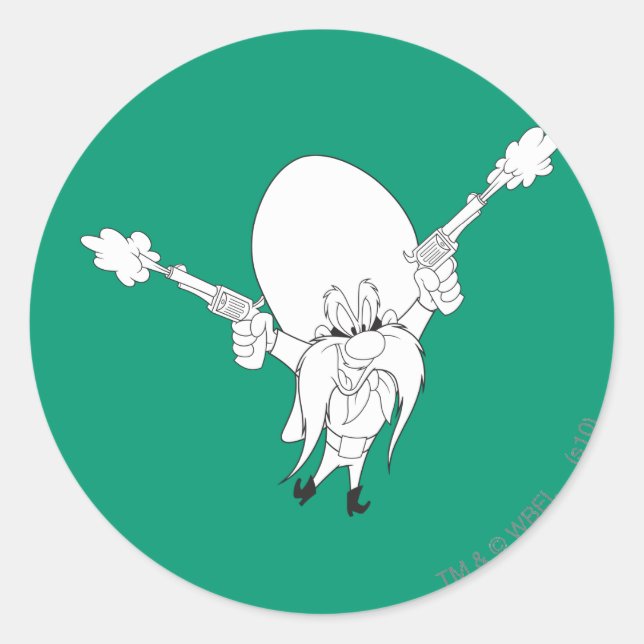 Sticker Rond Yosemite Sam Guns Blade (Devant)