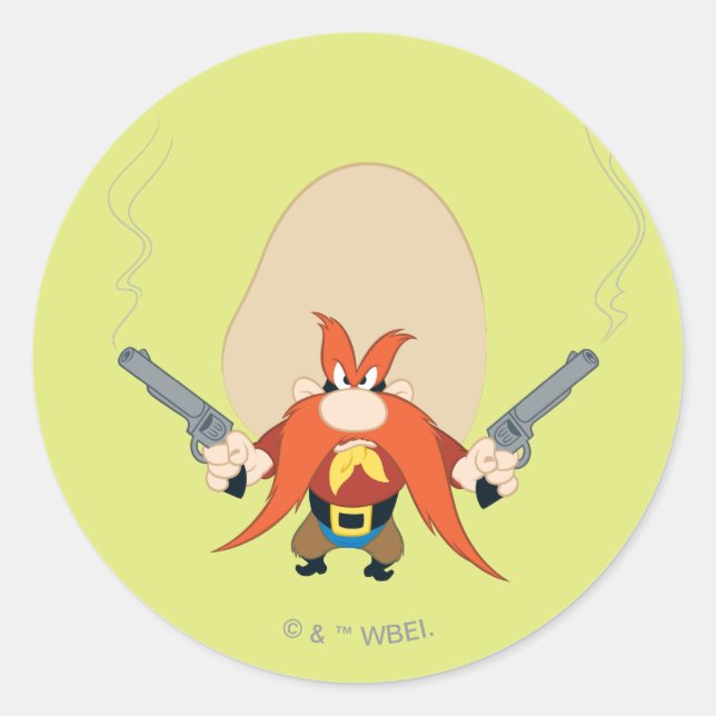 Sticker Rond Yosemite Sam Retour (Devant)
