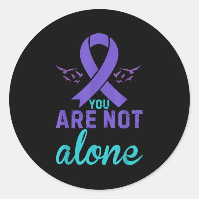 Sticker Rond You Are Not Alone  (Devant)