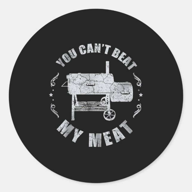 Sticker Rond You Can't Beat My Meat  (Devant)