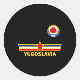 Sticker Rond Yougoslavie JuyougoslaveAvija avec Jugoslovenski G