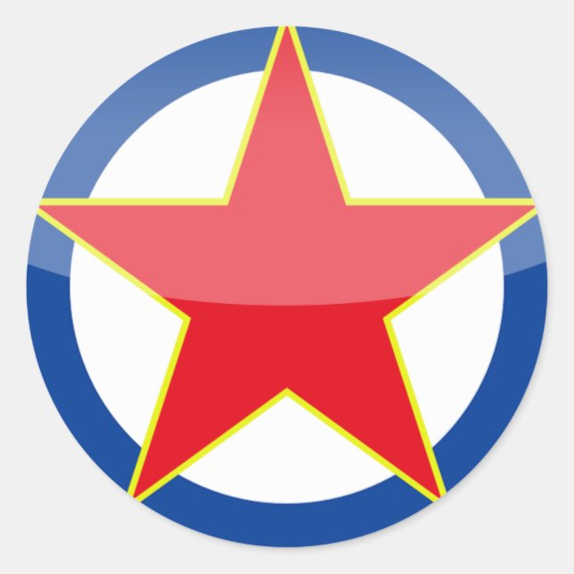 Sticker Rond Yougoslavie - rétro (Devant)