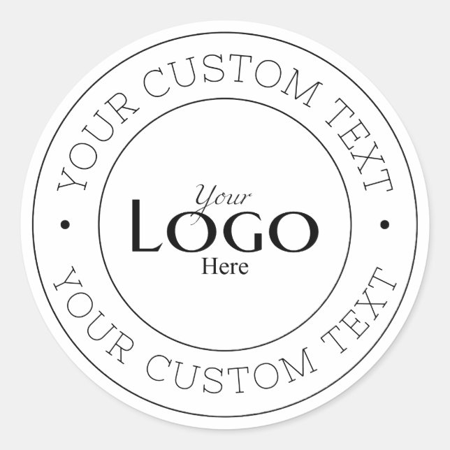 Sticker Rond Your Custom Logo (Devant)