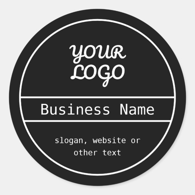 Sticker Rond Your Logo | Unique Editable Business Design (Devant)
