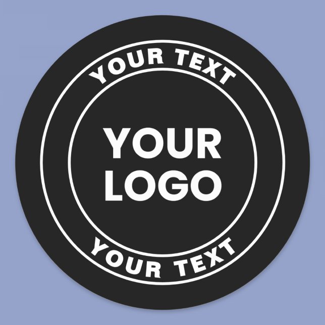 Sticker Rond Your Uploaded Logo + Bold Circular Text  (Créateur téléchargé)