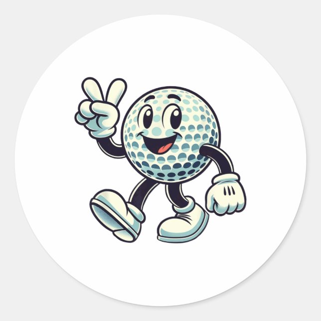 Sticker Rond Youth Golf Player Boys Golf Funny  (Devant)