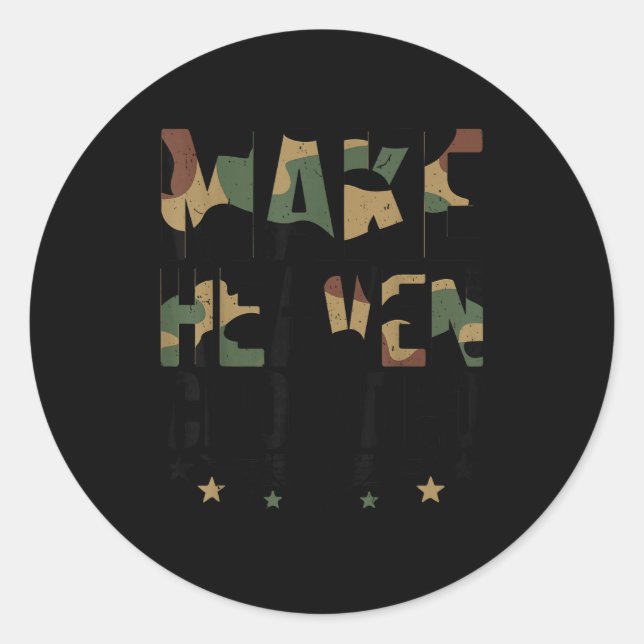 Sticker Rond Youth Make Heaven Crowded Camouflage Jesus Camo Ch (Devant)