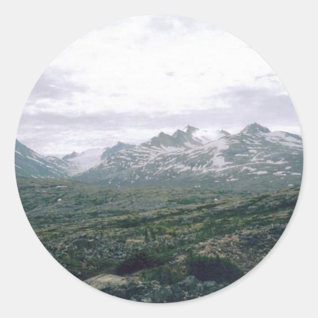 Sticker Rond Yukon - Alaska (Devant)