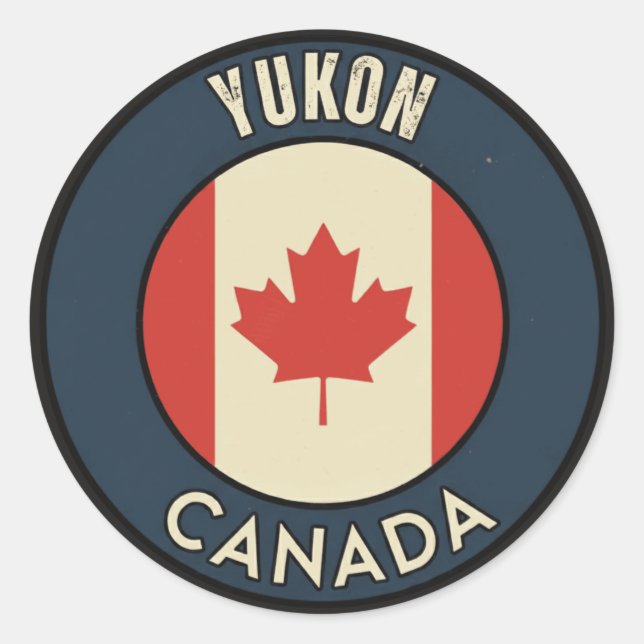 Sticker Rond Yukon Canada (Devant)