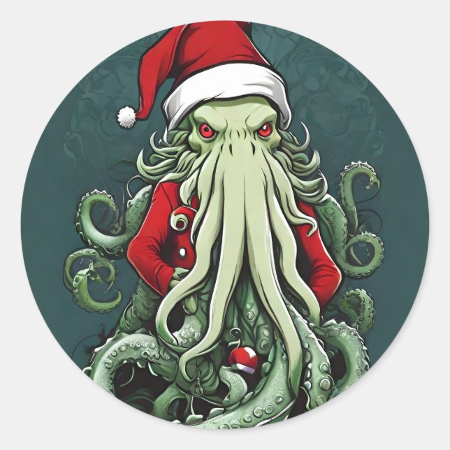 Sticker Rond Yuletide de Cthulhu : Noël terrifiant (Devant)
