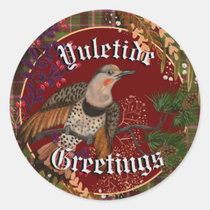 Sticker Rond Yuletide salue Northern Flickr