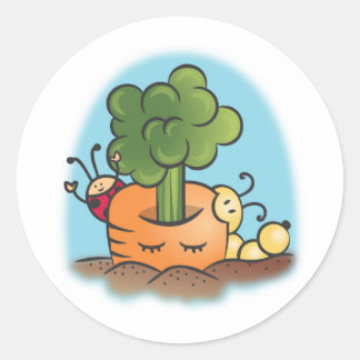 Sticker Rond Yummy dans mon ventre ! Bon