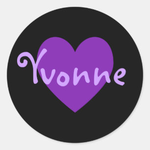 Sticker Rond Yvonne en violet