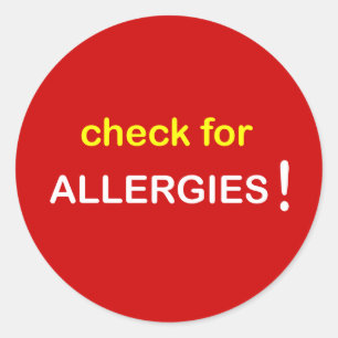 Sticker Rond z87 - Recherchez les allergies.