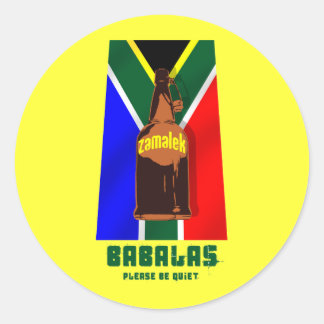 Sticker Rond Zamalek - Babalas S'il vous plaît être calme