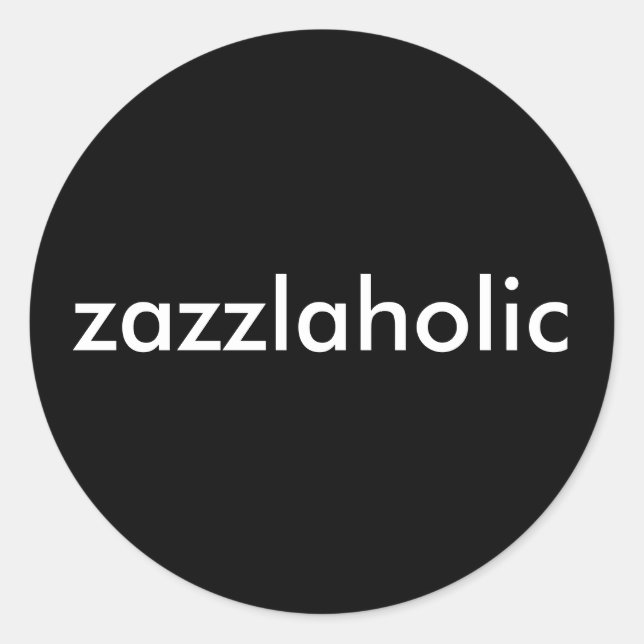Sticker Rond Zazzlaholic (Devant)