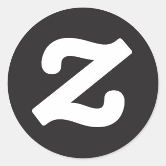 Sticker Rond Zazzle Cercle Z