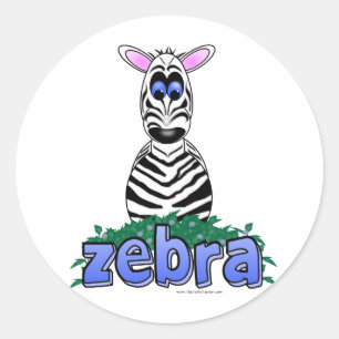 STICKER ROND ZEBRA