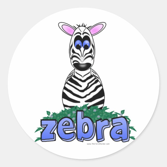 STICKER ROND ZEBRA (Devant)