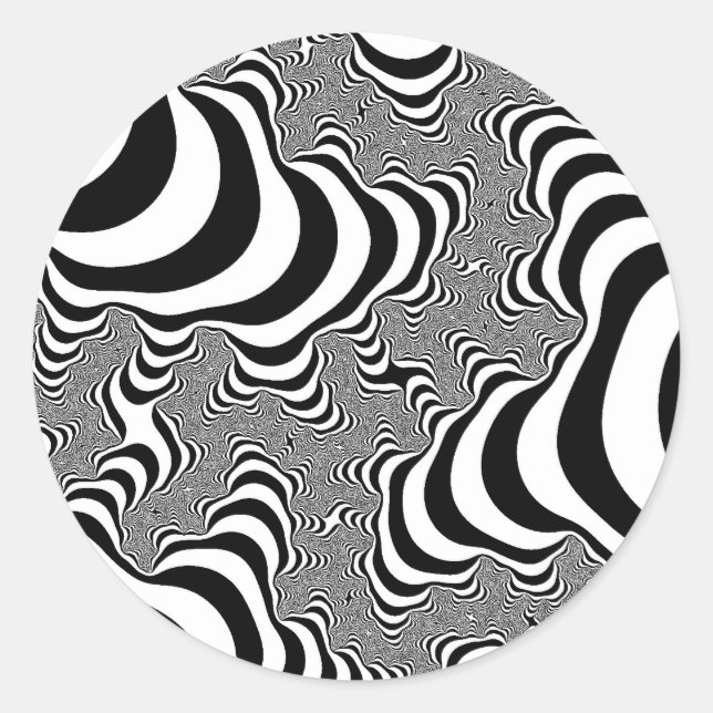 Sticker Rond Zebra Stripes (Devant)