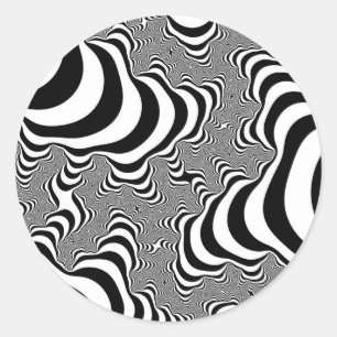 Sticker Rond Zebra Stripes