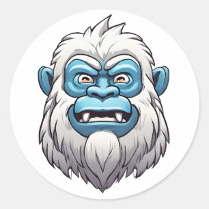 Sticker Rond zen yeti