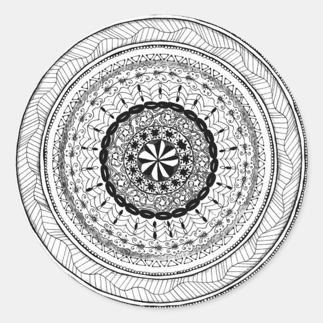 Sticker rond Zendala "Meer" (Devant)