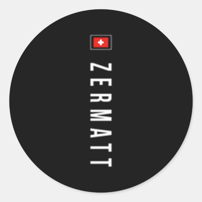 Sticker Rond Zermatt Expédition Xo4U Original (Devant)