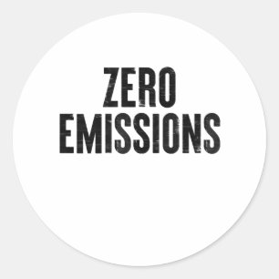 Sticker Rond Zéro Émissions Électrique Véhicule EV Cadeau