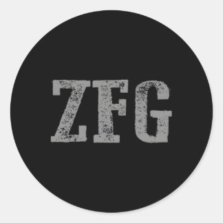 Sticker Rond Zfg Zéro F Cks Gras Donné