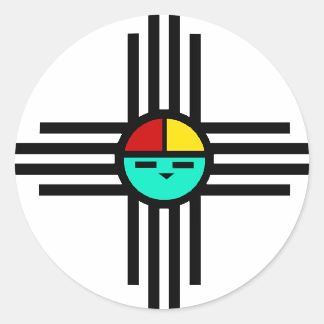 Sticker Rond Zia Sun Dieu (Devant)