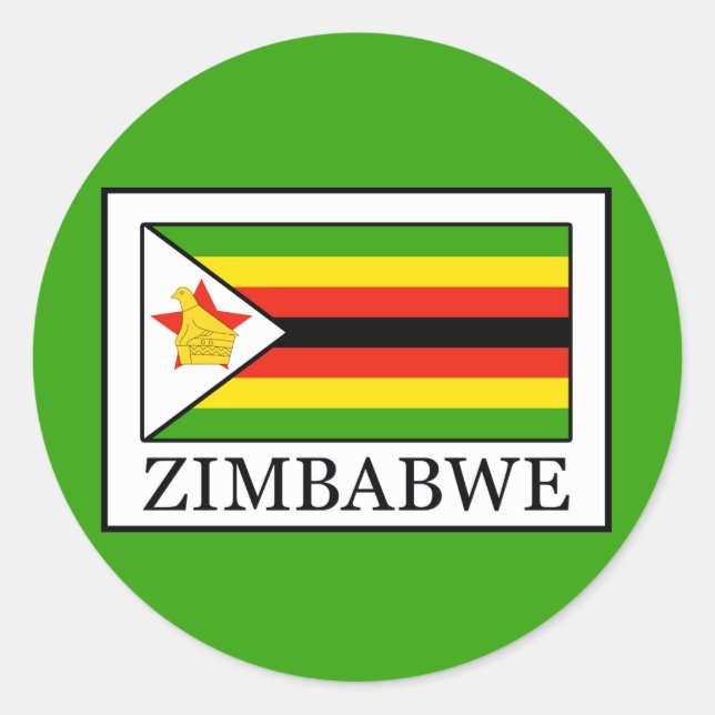 Sticker Rond Zimbabwe (Devant)