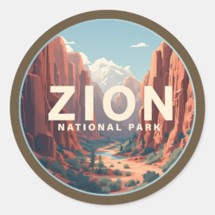 Sticker Rond Zion National Park Utah