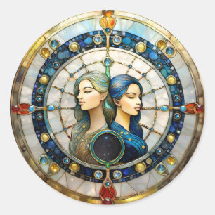 Sticker Rond Zodiac - Gemini Les Jumeaux