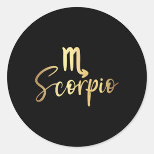 Sticker Rond Zodiac Scorpio