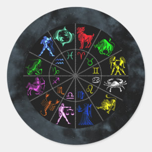 Sticker Rond Zodiac signs