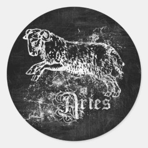 Sticker Rond Zodiac Vintage