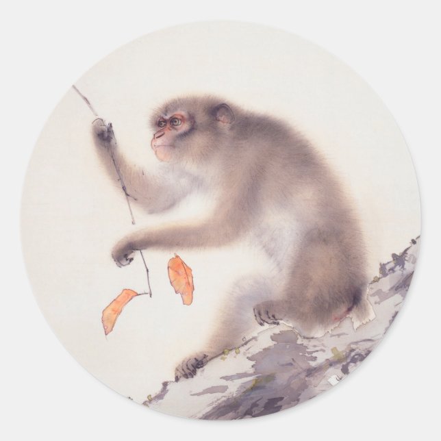 Sticker Rond Zodiaque chinois S rond de peinture japonaise de (Devant)