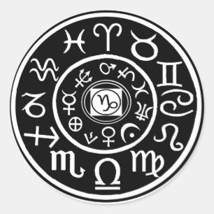 Sticker Rond Zodiaque - Constellation du Capricorne