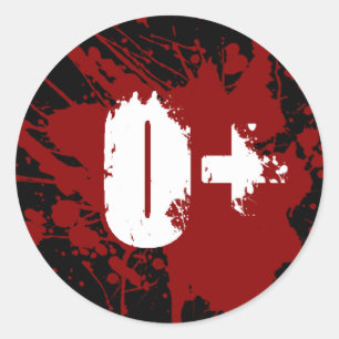 Sticker Rond Zombi positif de vampire de donation de groupe