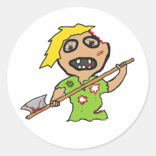 Sticker Rond Zombie