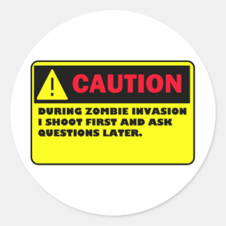 STICKER ROND ZOMBIE